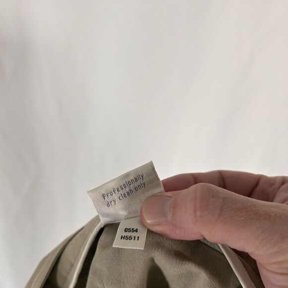 Axis Silk Blend Pants Men's 34x29 Khaki Beige Button Zip Dry Clean Pleated - Picture 11 of 11